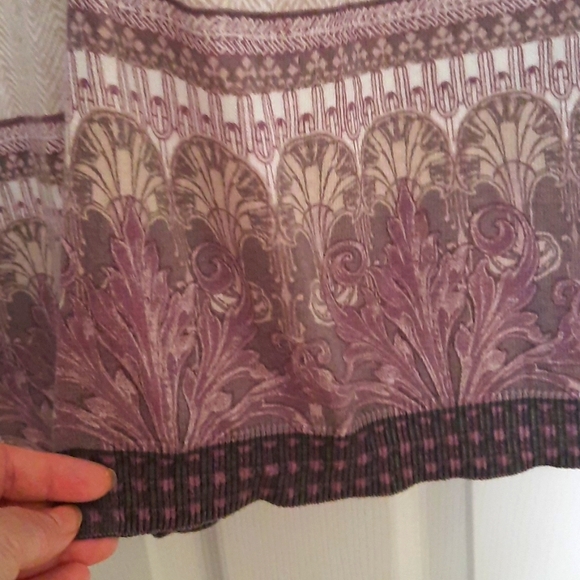 Chico's 2 Large Multi Purple Longsleeve Long Length Cardigan - Picture 4 of 7